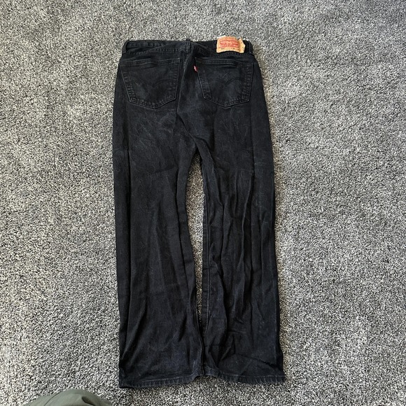 Levis 501 Jeans Mens 31x30 Black Button Fly Straight Leg Denim‎ Classic Original - Picture 7 of 16